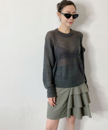 Charcoal Destroyed Knit #250330